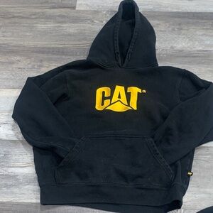 CAT Black Hoodie with Yellow Logo
